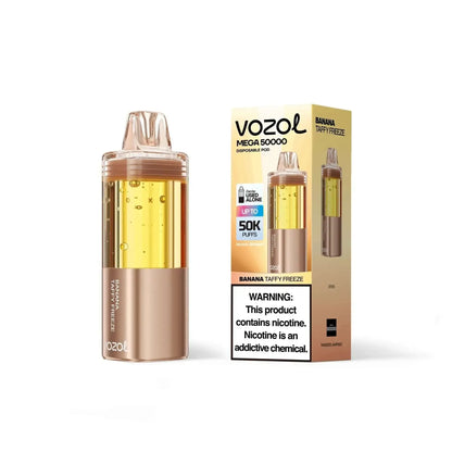 Vozol Banana Taffy Freeze Disposable Pod Front 
